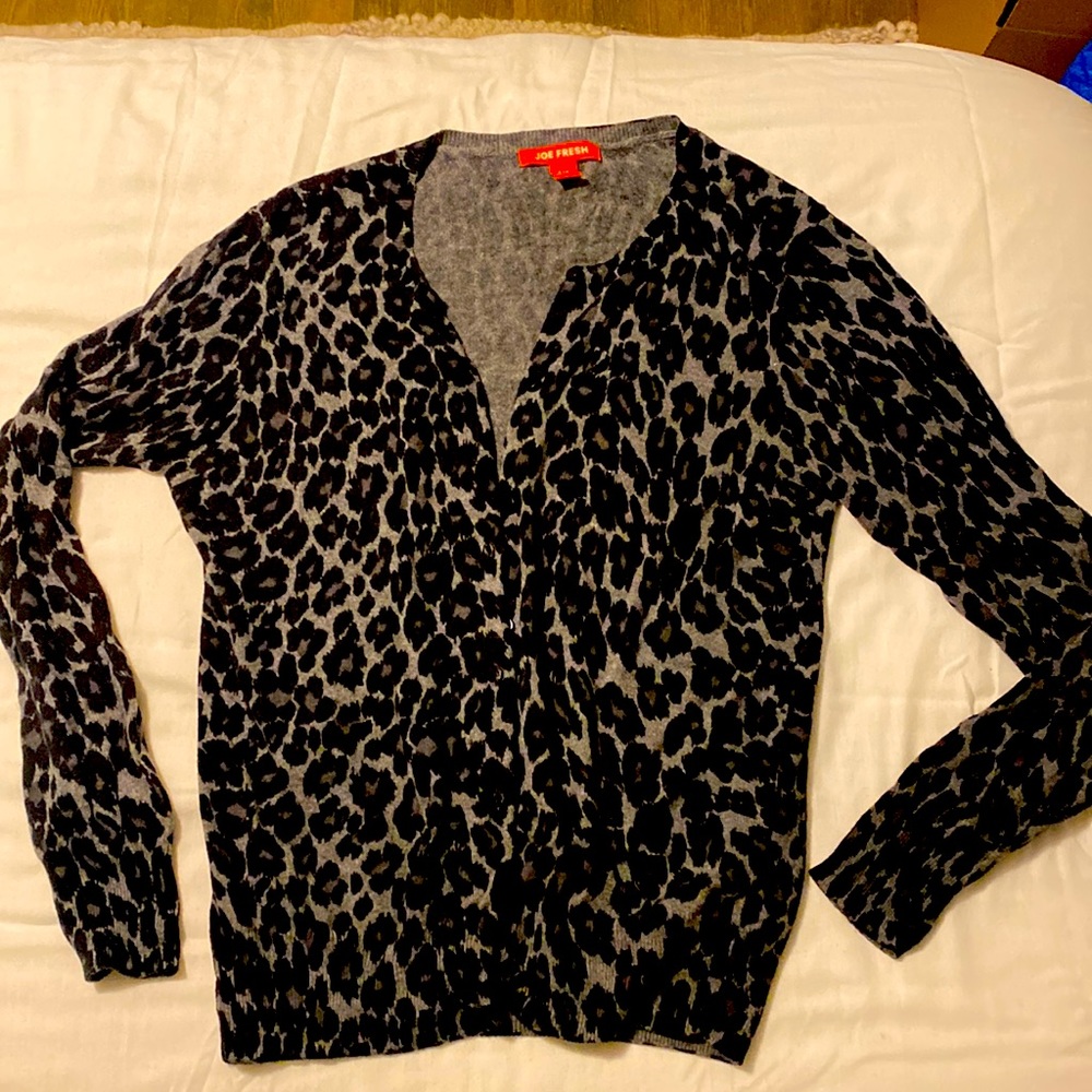 Animal print cardigan